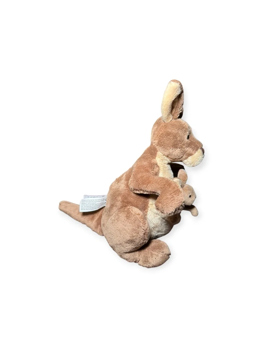 GUND Jirra Mother and Joey Kangroos Plushie Stuffed Animal Plushy Tan EUC